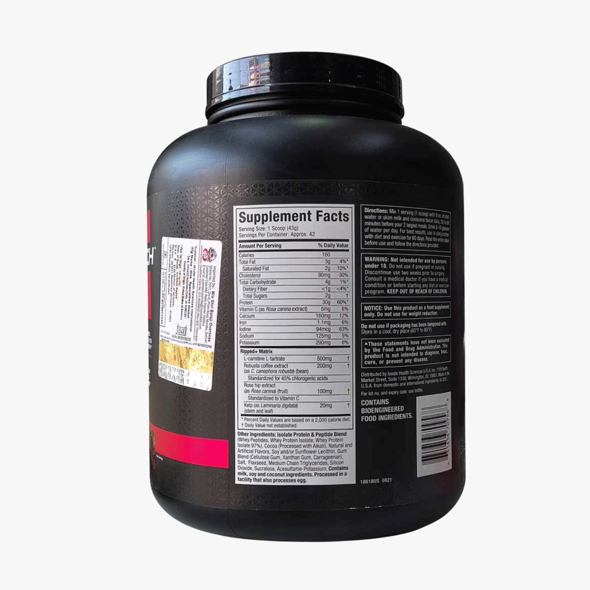 MT Muscle Tech Nitro Tech Ripped USA Manufacturing 4lbs
